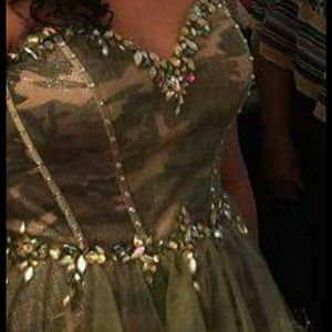 Army fatigue cocktail dress